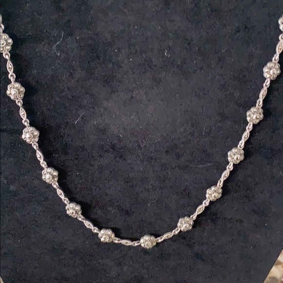 Jewelry - Sterling marcasite floral necklace